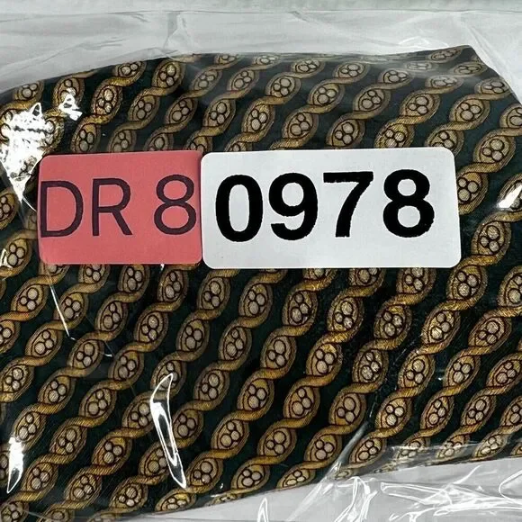 VALENTINO Garavani solid black 100% Silk tie authentic yellowformal designer
